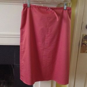 Vintage Banana Republic Stretch Belted Salmon Skirt Y2K Made in Italy - Sz 4